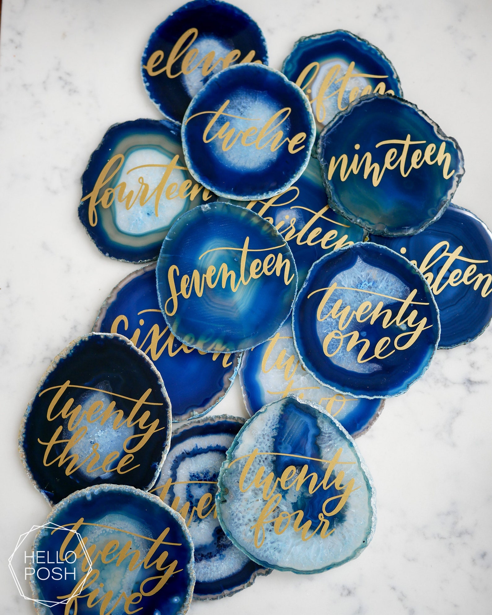 Agate Table Numbers. Agate Wedding Decor. Wedding Place Cards Etsy