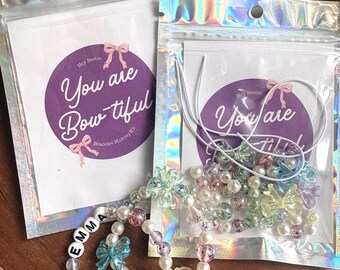 DIY Friendship Bracelet Kit | Kids Birthday Party Favor | Make Your Own Bracelets | Personalized Favors x2