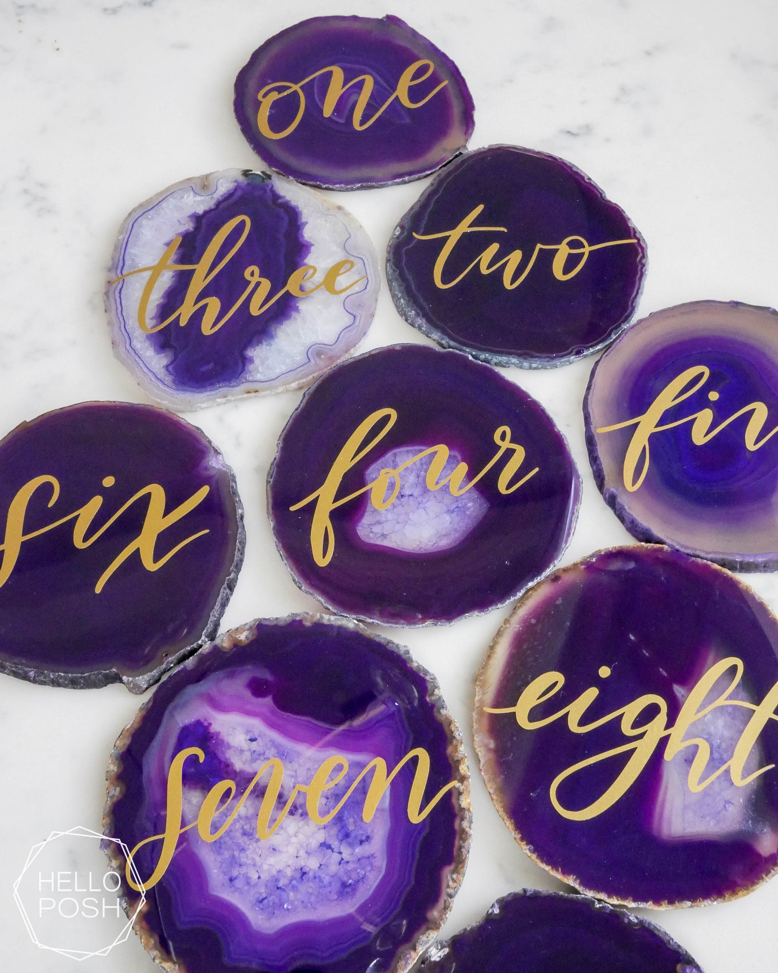 Agate Table Numbers. Agate Wedding Decor. Wedding Place Cards Etsy