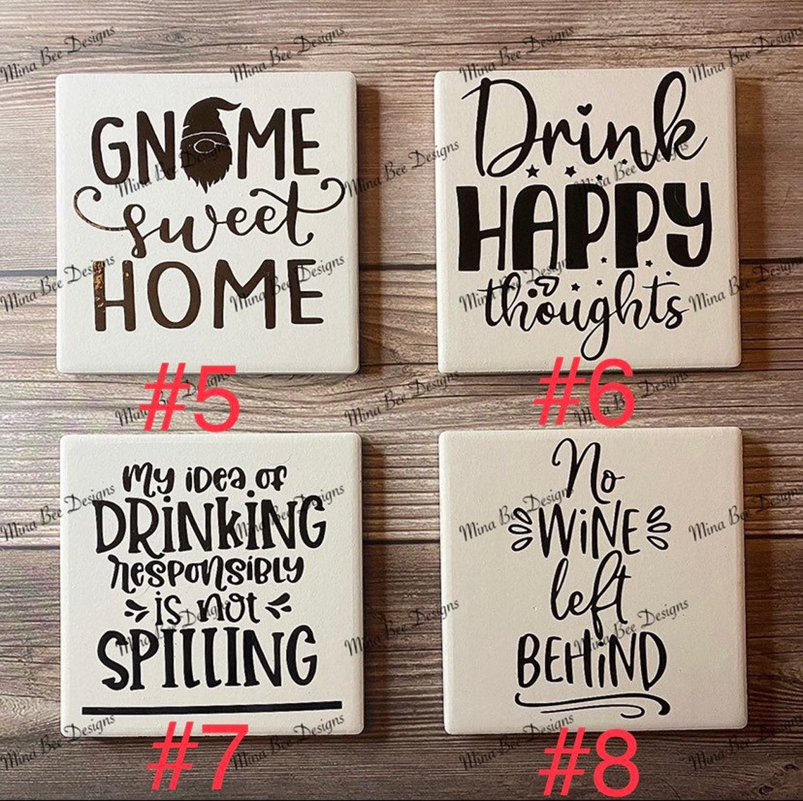 Cute funny sayings ceramic coasters personalized gifts Etsy