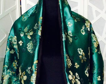 Shawl Gift For Mom, Womens Shawl Or Wrap, Elegant Shawl, Shawl For Women, Evening Shawl, Ladies Shawl, Unique Shawl, Satin Wrap, Shawl, Teal