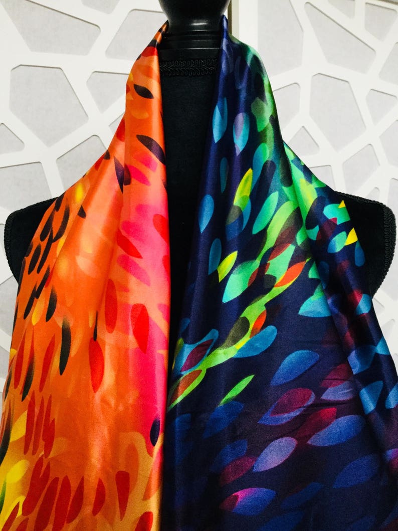 Rainbow Scarf, Shawl Gift For Mom, Elegant Shawl, Womens Shawl or Wrap, Shawl For Women, Evening Shawl, Ladies Shawl, Light Scarf, Scarves image 1