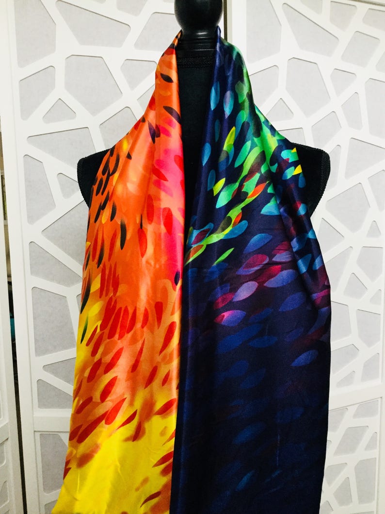 Rainbow Scarf, Shawl Gift For Mom, Elegant Shawl, Womens Shawl or Wrap, Shawl For Women, Evening Shawl, Ladies Shawl, Light Scarf, Scarves image 6