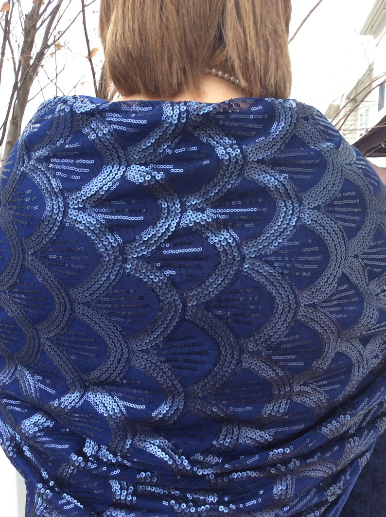Older Woman Gift Blue Shawl Wrap Wedding Shawls And Wraps Etsy