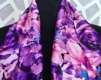 Purple Scarf, Rose Scarf, Shawl Gift For Mom, Elegant Shawl, Womens Shawl or Wrap, Shawl For Women, Evening Shawl, Ladies Shawl, Light Scarf