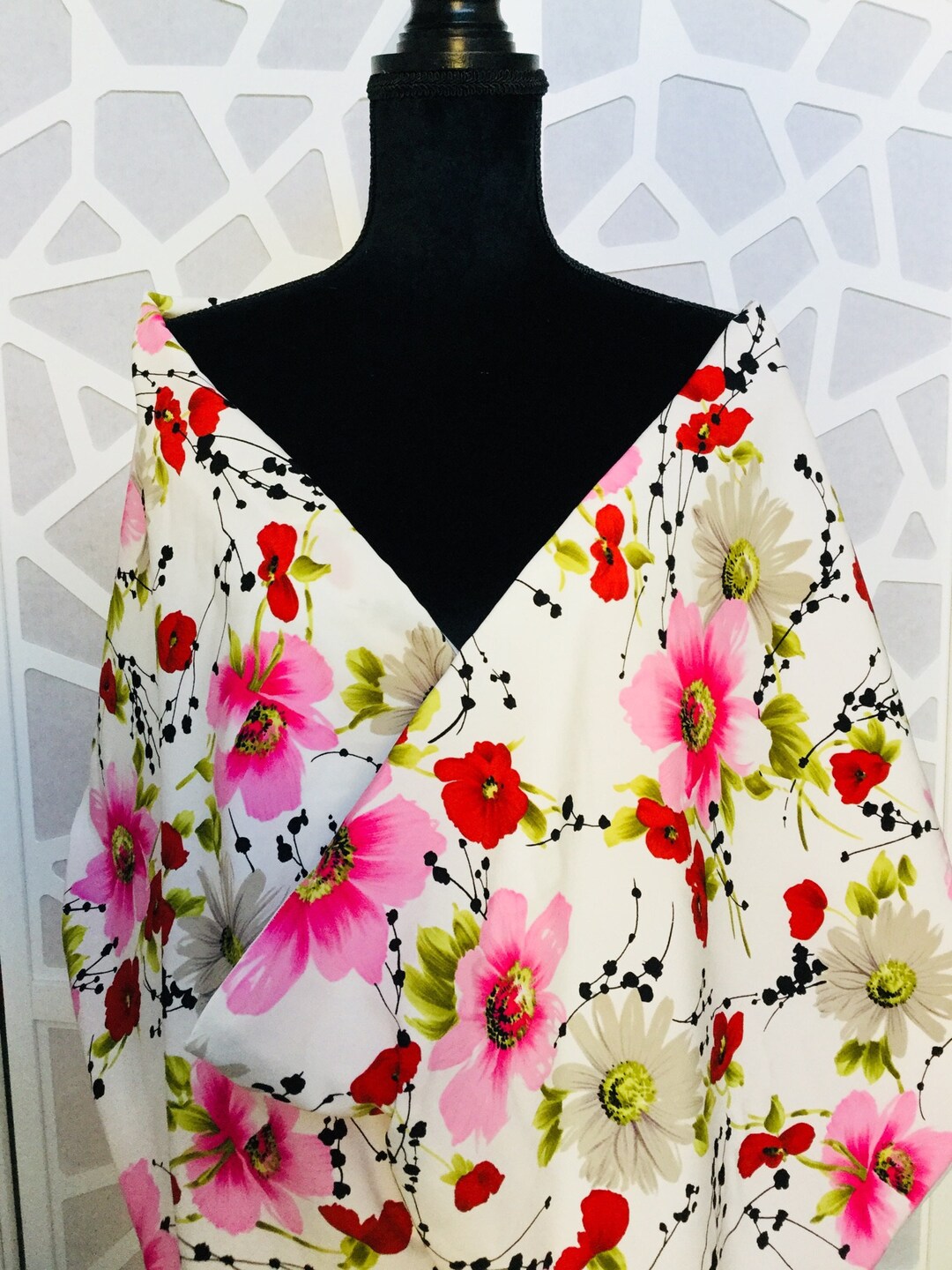 Shawl regalo para mamá, chal floral, chal de mujer o envoltura, chal ...