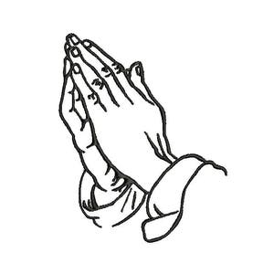 PRAYING HANDS - machine embroidery design - Instant Download