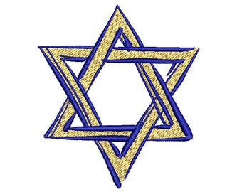 STAR OF DAVID - machine embroidery design - Instant Download