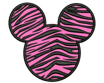 MICKEY ZEBRA APPLIQUE - Maschine Stickerei Design - Instant Download