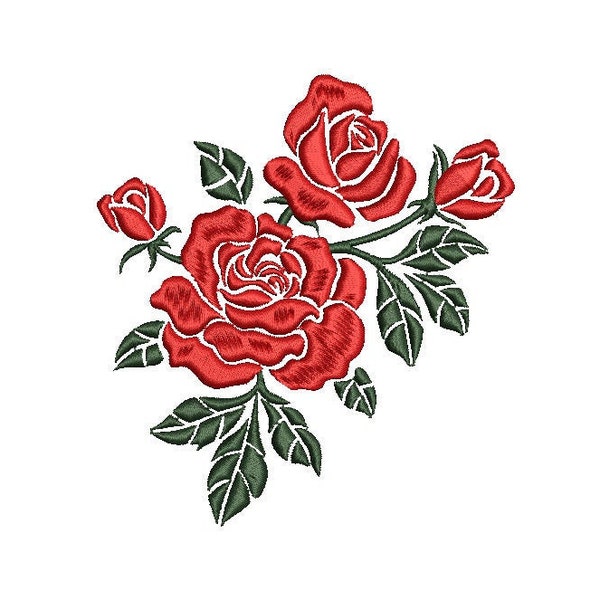 ROSES - machine embroidery design - Instant Download