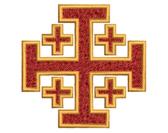 JERUSALEM CROSS - machine embroidery design - Instant Download
