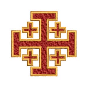 JERUSALEM Kreuz - Maschine Stickerei Design - sofortiger Download
