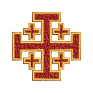 Crusader Cross Shoulder Patch - View Colors