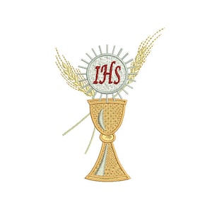 CHRISTIAN CHALICE - machine embroidery design - Instant Download