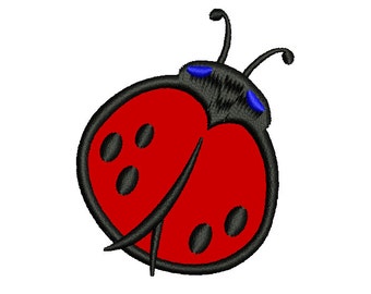 LADYBUG APPLIQUE - machine embroidery design - Instant Download