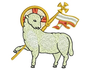 LAMB OF GOD - machine embroidery design - Instant Download