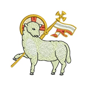 LAMB OF GOD - machine embroidery design - Instant Download