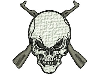 SKULL - machine embroidery design - Instant Download