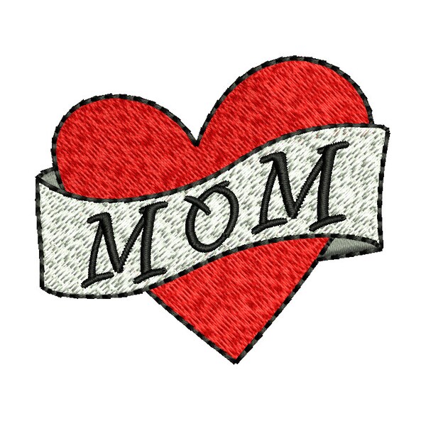 MOM - machine embroidery design - INSTANT DOWNLOAD