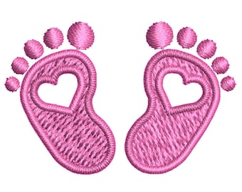 BABY FEET - machine embroidery design - Instant Download