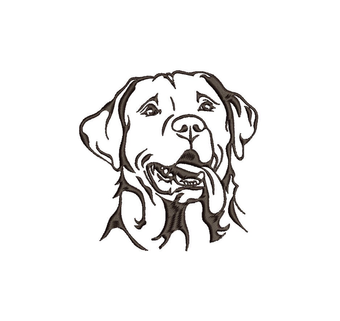 Embroidered Lab Pattern LABRADOR 1 - Machine Embroidery Design - Instant Download - Etsy