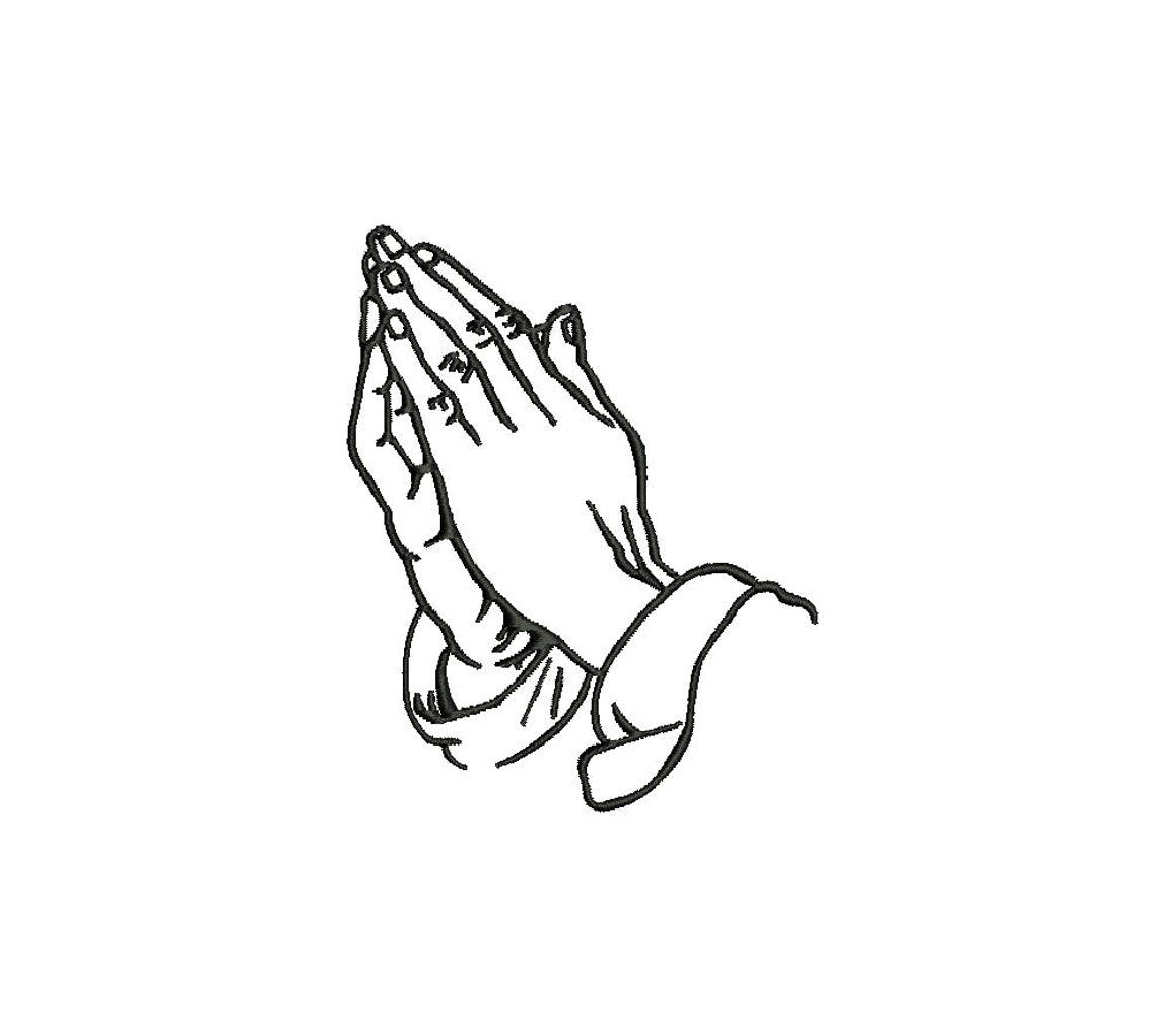 PRAYING HANDS Machine Embroidery Design Instant Download Etsy
