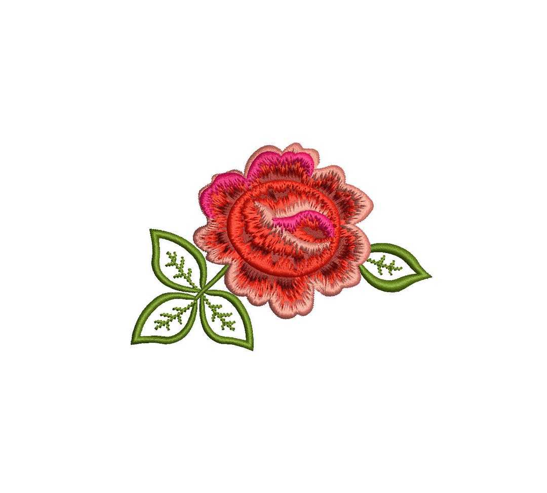 Machine Embroidery Rag Roses ROSE - Machine Embroidery Design - Instant Download - Etsy