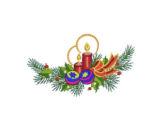 CHRISTMAS WREATH - machine embroidery design - Instant Download