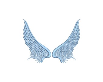 ANGEL WINGS - machine embroidery design - Instant Download