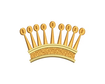 GOLD CROWN - machine embroidery design - Instant Download