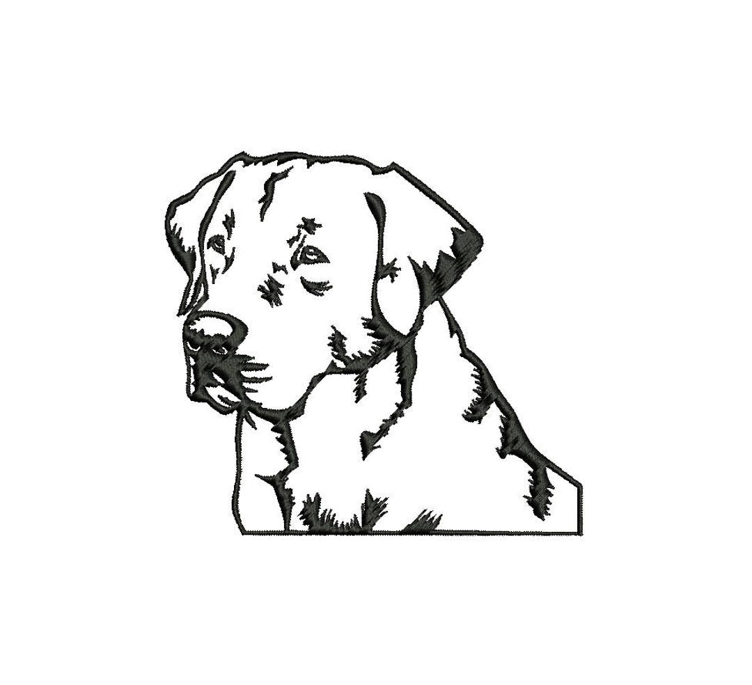 Embroidered Lab Pattern LABRADOR 2 - Machine Embroidery Design - Instant Download - Etsy