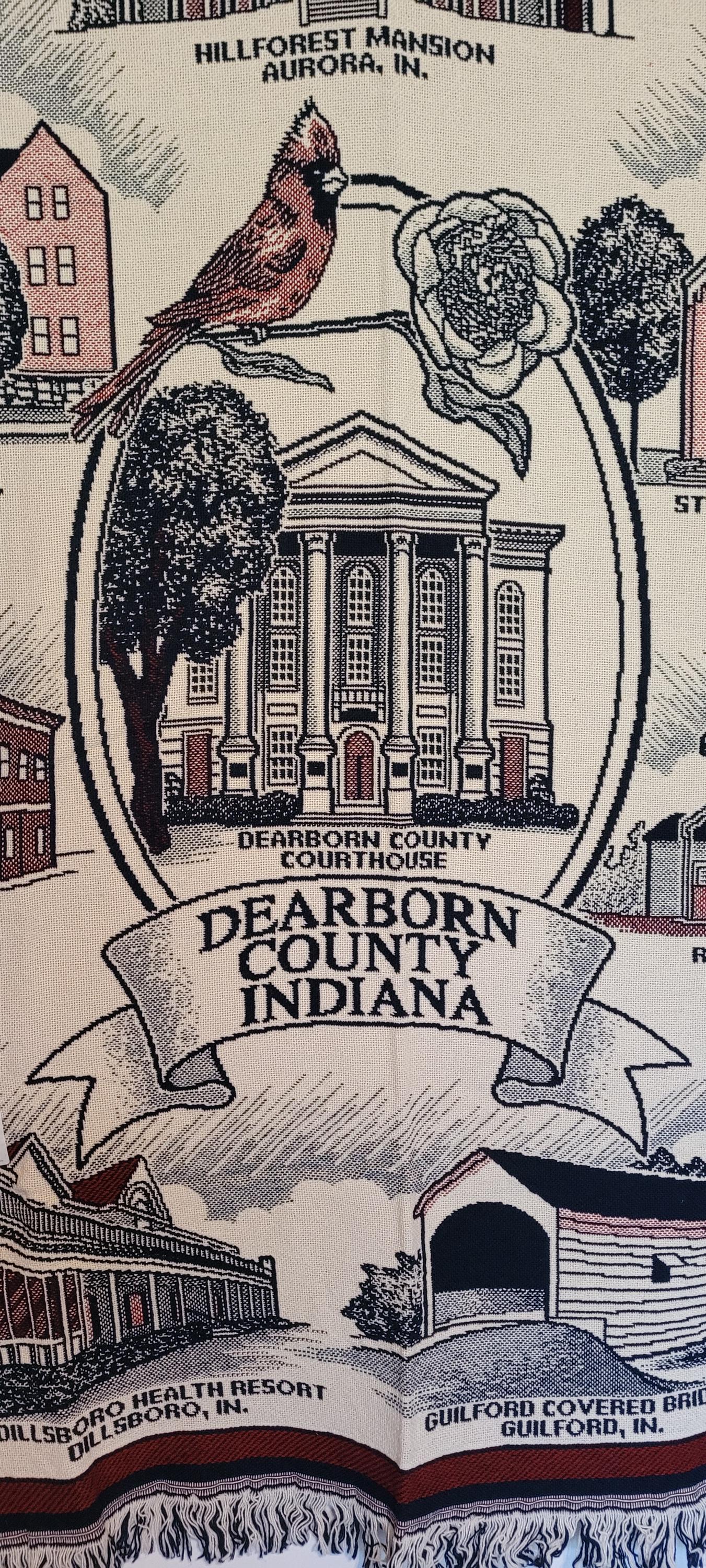 Dearborn County Indiana Throw: Riddle & Cockrell Cotton Blanket - Etsy