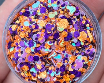 Halloween - Figment - Inspired Glitter Gel | Hair, Face, and Body | Mouse Shaped Glitter Gel | Includes Cosmetic Spatula | 10 Gram Jar