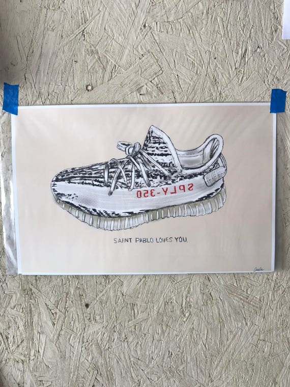 yeezy zebra drawing