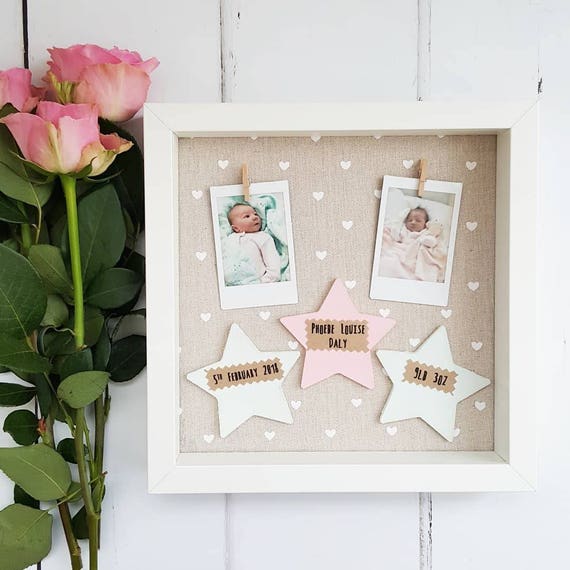 New Baby Gift Frame Christening Boy