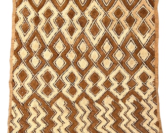 Kuba Cloth fabric, Shoowa textile, Wall Decor | Rug Wall Hanging | African Tribal Tapestry, Morrissey Fabric