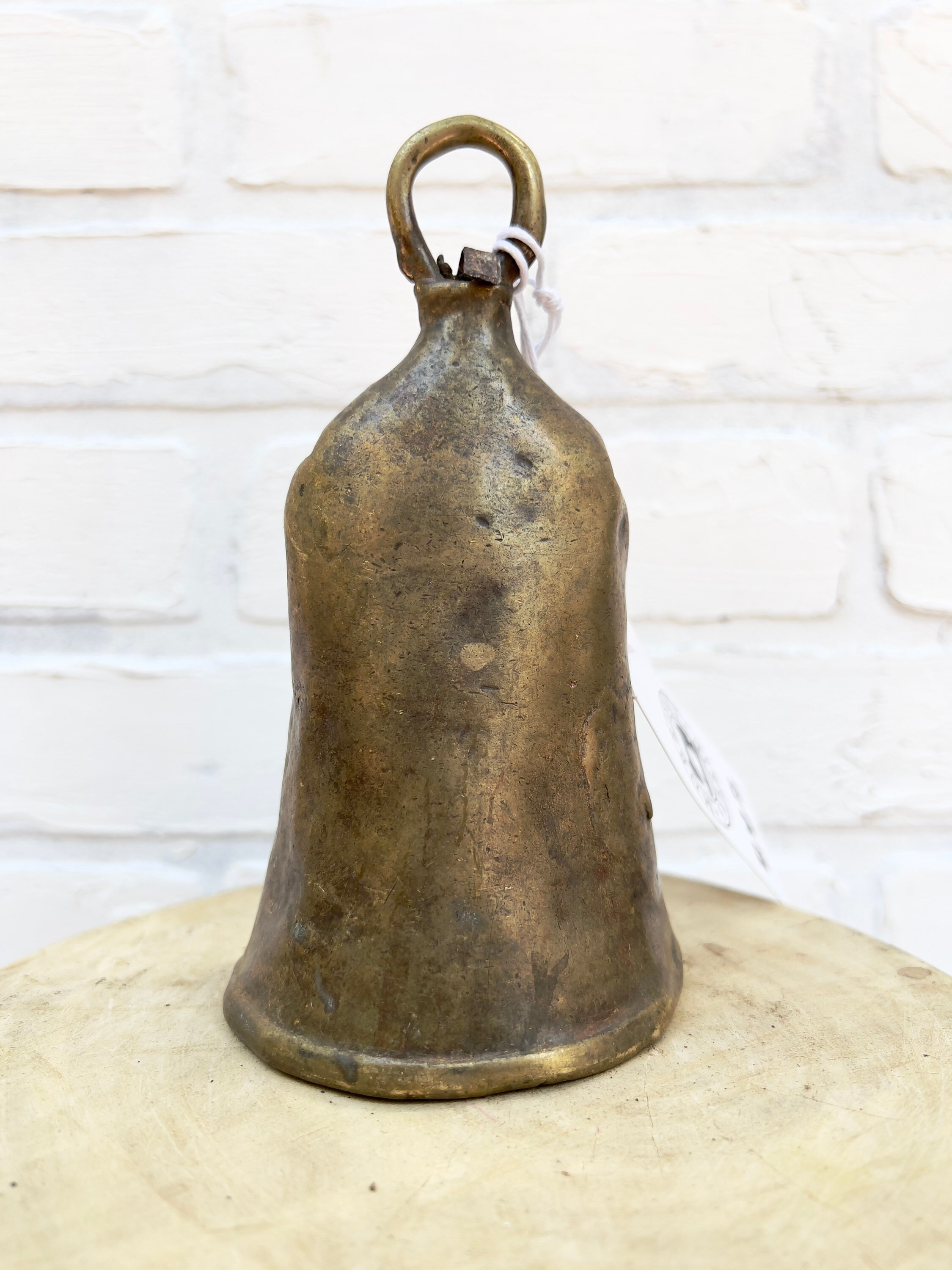 Vintage, Brass Cow Bell, Rustic African hand made brass bell, Home