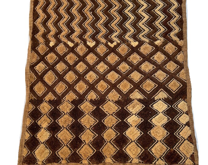 Kuba Cloth fabric, Shoowa textile, Wall Decor | Rug Wall Hanging | African Tribal Tapestry, Morrissey Fabric