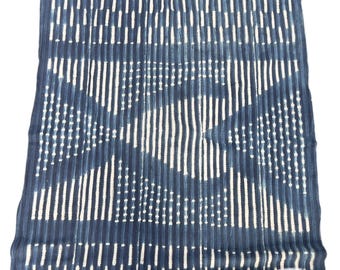 African Textile, Vintage Mud Cloth, Tie dyed throw, Home Decor, African fabric, Shibori, Morrisseyfabric