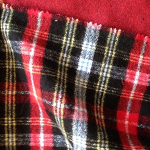 Plaid Flannel Fabric, cotton flannel, scarf or shirt fabric, hipster plaid, rocker plaid