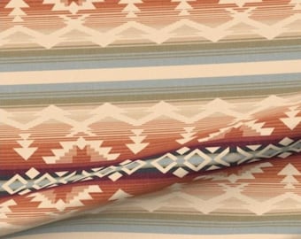 SWATCH: Boho Southwestern striped design on sturdy cotton canvas fabric for upholstery or home decor items. Western or ranch life vibe. 8x8"