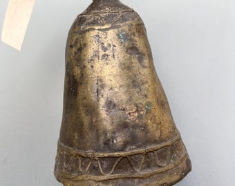 Bells- Vintage Bronze Farmhouse bells- distressed set of 2, Large and small bell