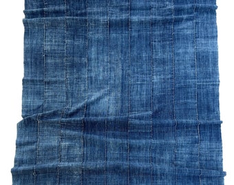 Vintage Mud Cloth, Indigo Blue Denim Mudcloth, Vintage African Textile, Modern Mud, Morrissey Fabric
