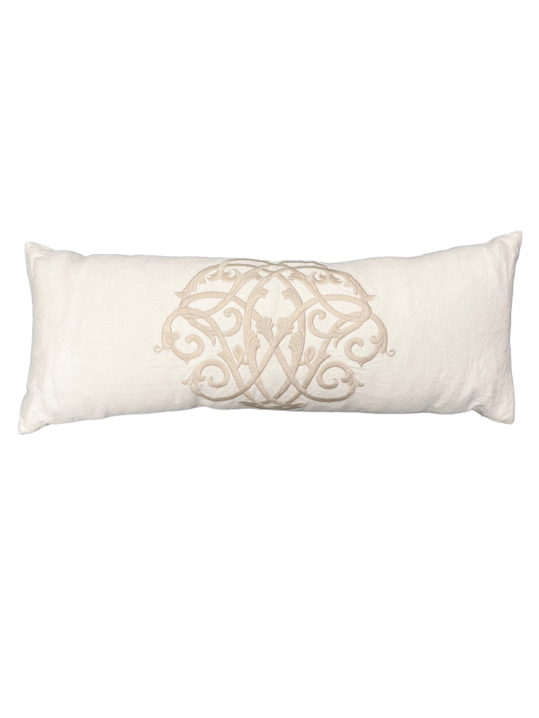 Dune Organic Linen Pillow Cover with White Ribbon Trim – Lo Home