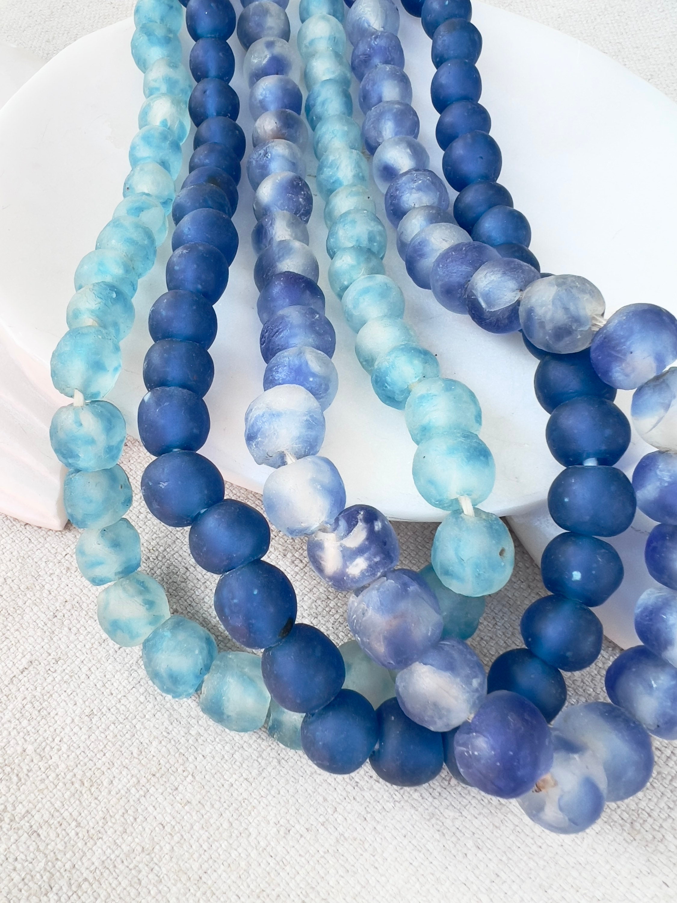 African Glass Beads Blue – Tumbleweed & Dandelion LLC