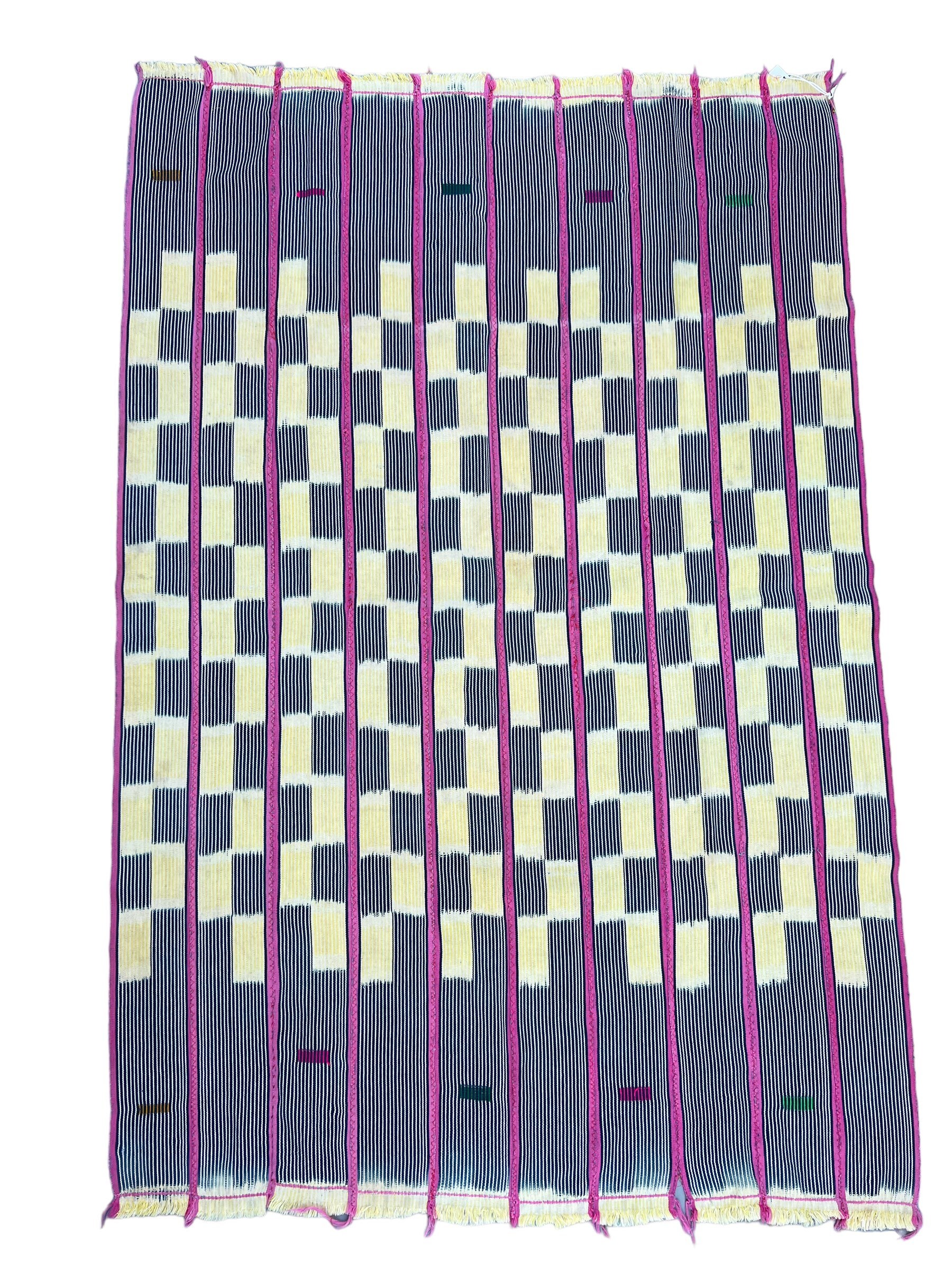 Vintage African mud cloth fabric, classic Baule Cloth from the Ivory