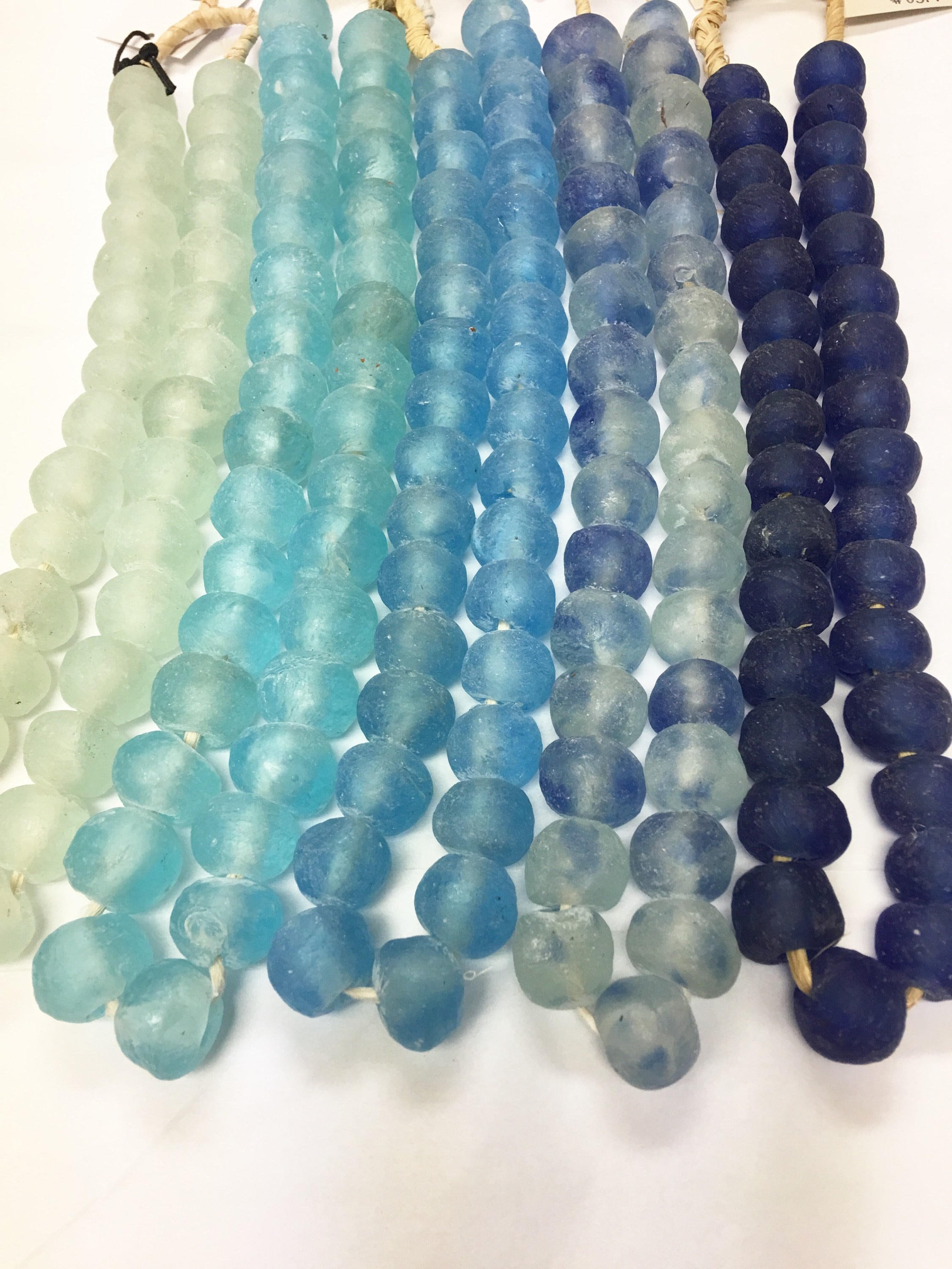 Recycled Glass, Vintage Glass Beads, African Glass Beads, Sea Glass