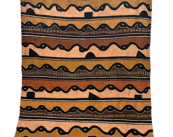 Tagesdecke aus Schlammstoff, afrikanischer Stoff, Boho-Wohndekoration, handbemaltes Bogolanfini