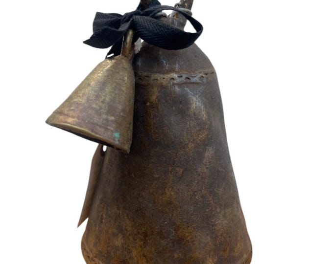 Bronze vintage bell and mini bell, hostess gift, farmhouse- hostess gift- housewarming gift