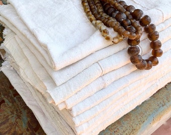 Natural Mud Cloth fabric, table runner, craft supply fabric, white Mud cloth 15” to 16” wide, small table runner